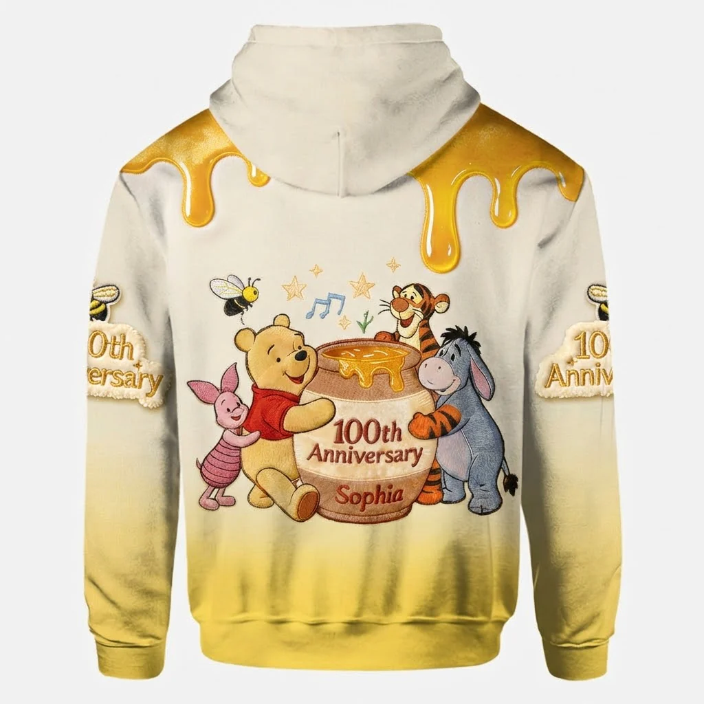 DSNY Honey Bear Anniversary 100th Years Of Being Friend - Personalized All Over Shirt - Gift For Movie Fans NL122 - Image 4