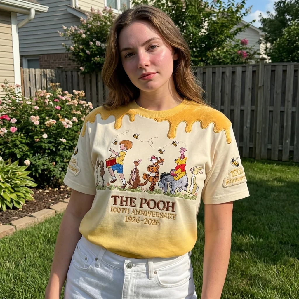 DSNY Honey Bear Celebrate 100 Years Of Friendship - Personalized All Over Shirt - Anniversary Gift For Movie Fans NL122 - Image 3