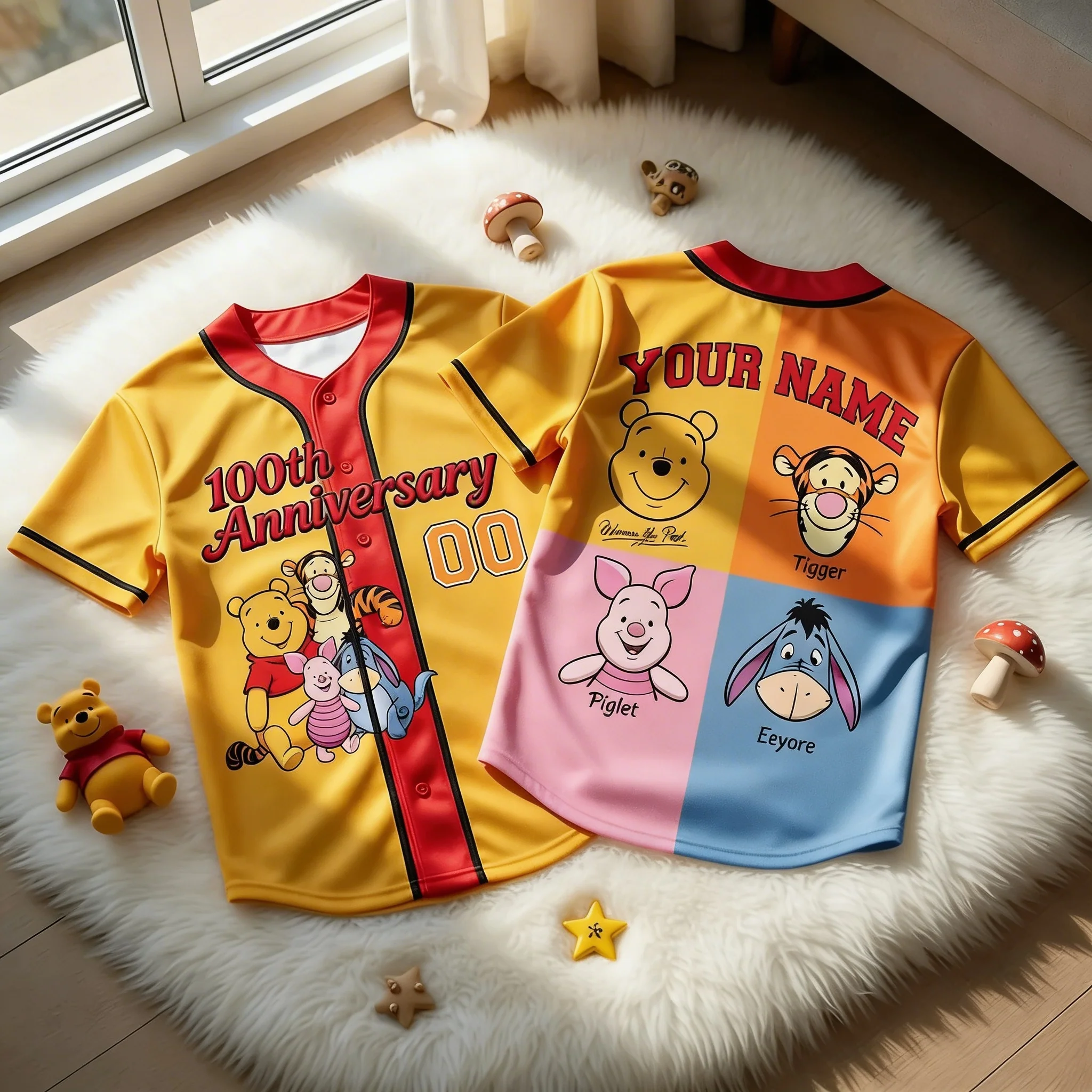 DSNY Honey Bear Celebrate 100 Years Of Friendship - Personalized Baseball Jersey For Kids, Adult - Gift For Movie Fans NL122