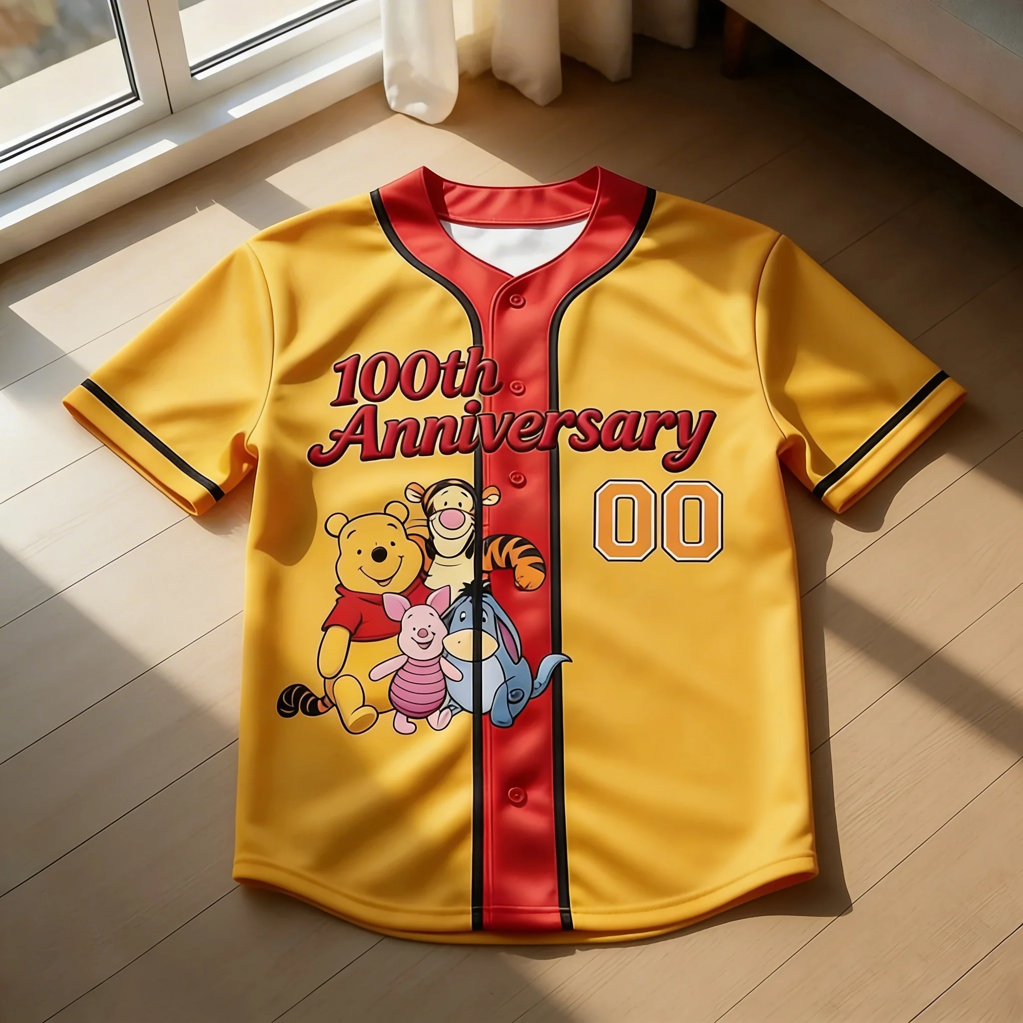 DSNY Honey Bear Celebrate 100 Years Of Friendship - Personalized Baseball Jersey For Kids, Adult - Gift For Movie Fans NL122 - Image 3