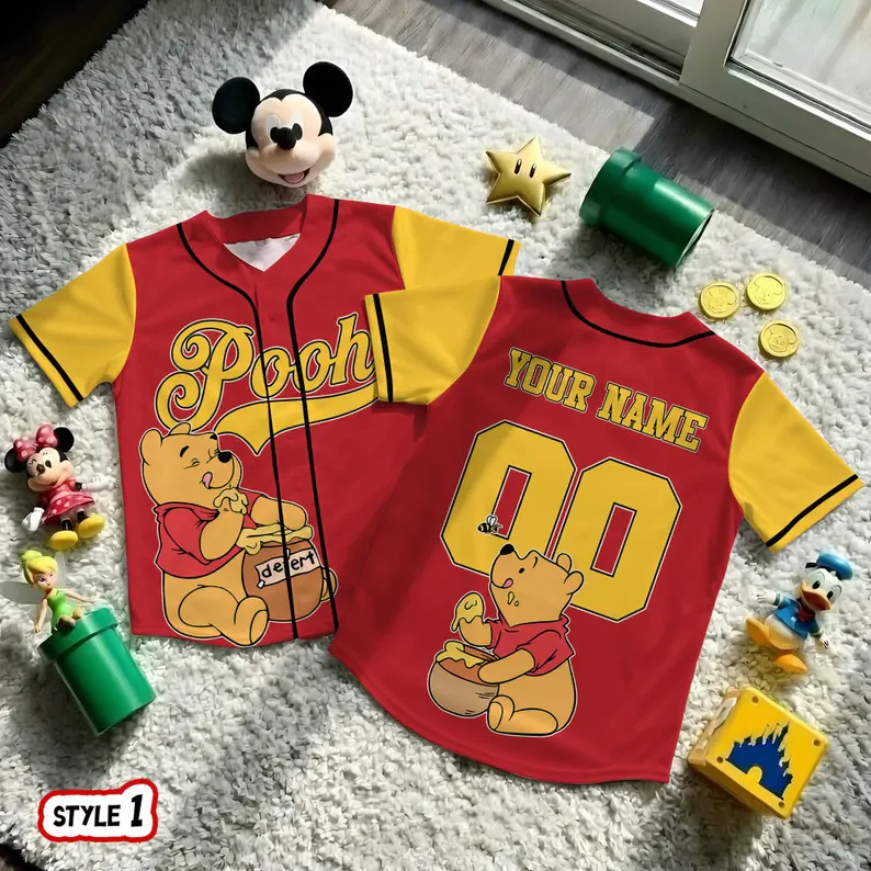 DSNY Honey Bear Celebrate 100 Years Of Friendship - Personalized Baseball Jersey For Kids, Youth, Adult - Gift For Movie Fans NL122 - Image 10