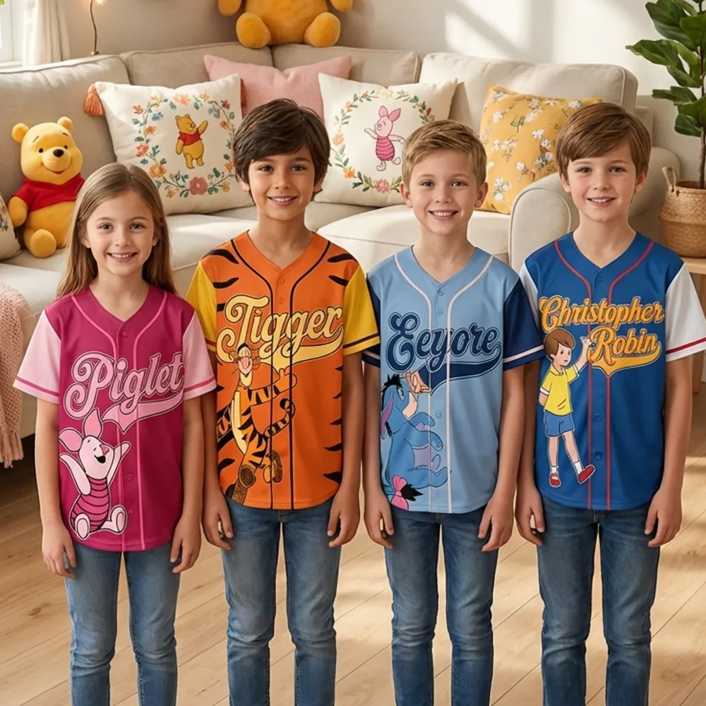 DSNY Honey Bear Celebrate 100 Years Of Friendship - Personalized Baseball Jersey For Kids, Youth, Adult - Gift For Movie Fans NL122 - Image 3