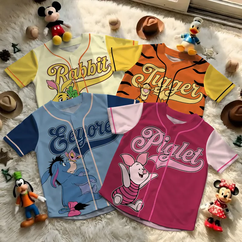 DSNY Honey Bear Celebrate 100 Years Of Friendship - Personalized Baseball Jersey For Kids, Youth, Adult - Gift For Movie Fans NL122 - Image 5