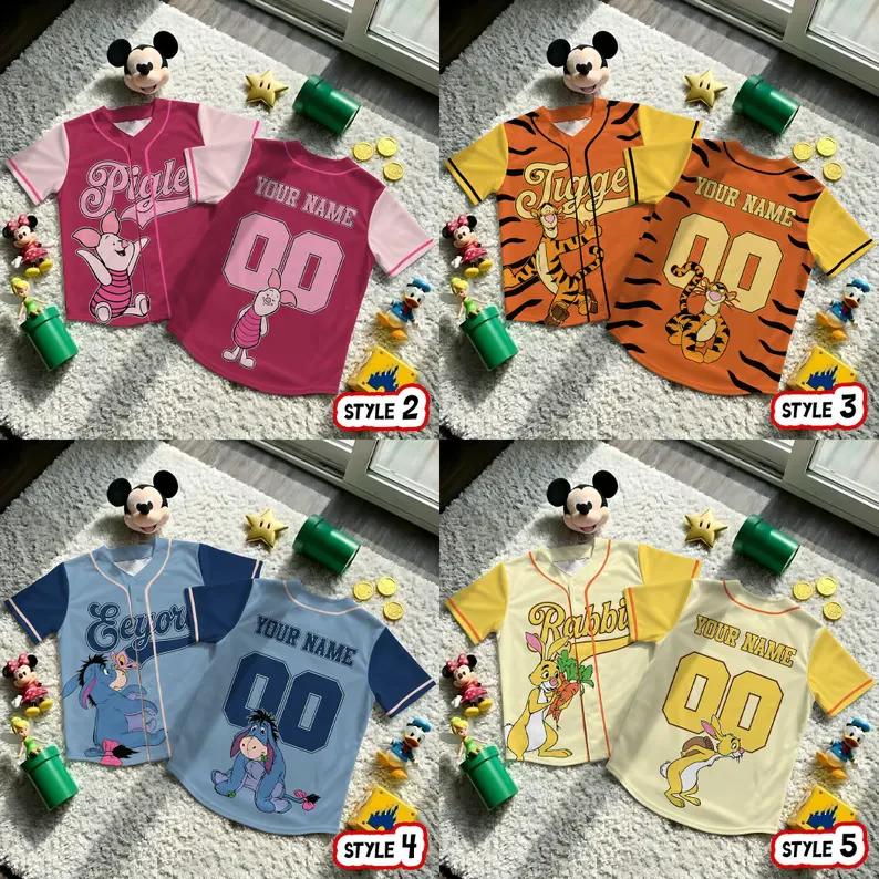DSNY Honey Bear Celebrate 100 Years Of Friendship - Personalized Baseball Jersey For Kids, Youth, Adult - Gift For Movie Fans NL122 - Image 6