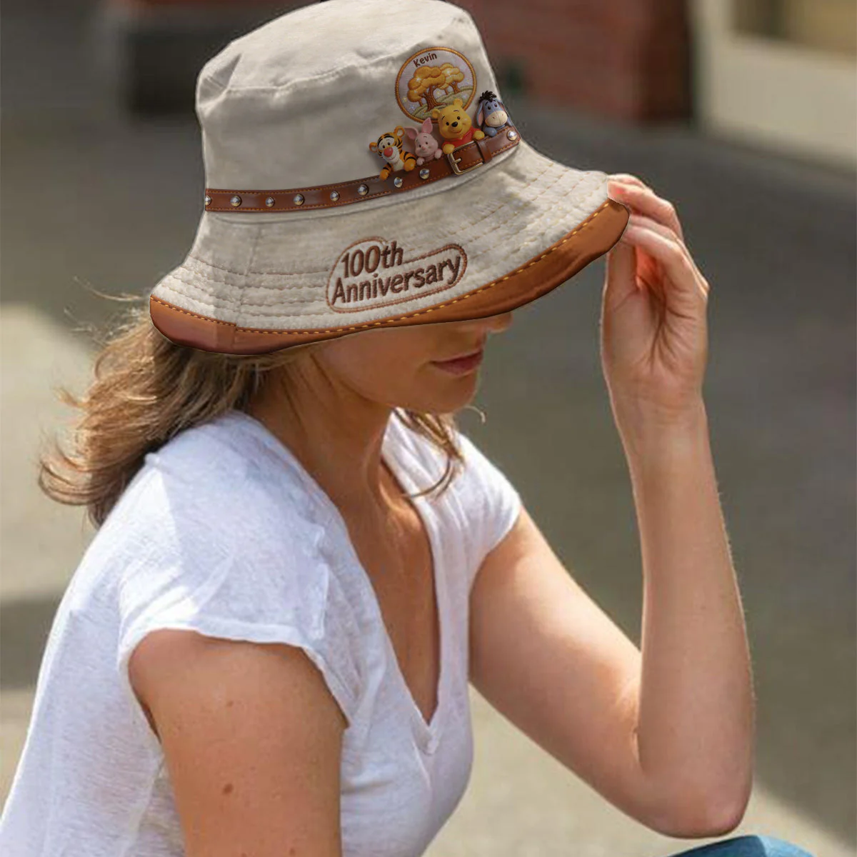 DSNY Honey Bear Celebrate 100 Years Of Friendship - Personalized Bucket Hat - Anniversary Gift For Movie Fans NL122 - Image 2