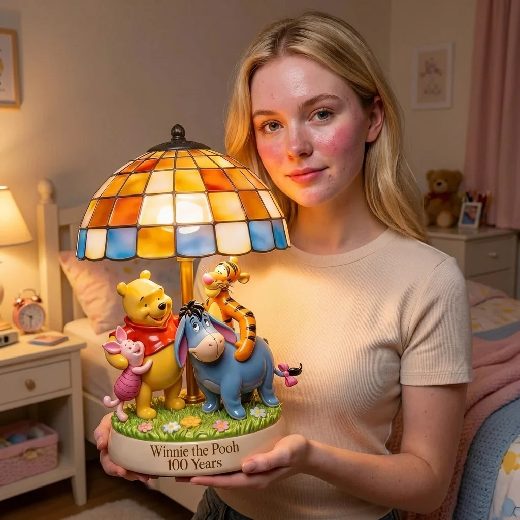 DSNY Honey Bear Celebrate 100 Years Of Friendship - Personalized Custom Shaped Acrylic Light Box - Anniversary Gift For Movie Fans NL122 - Image 4