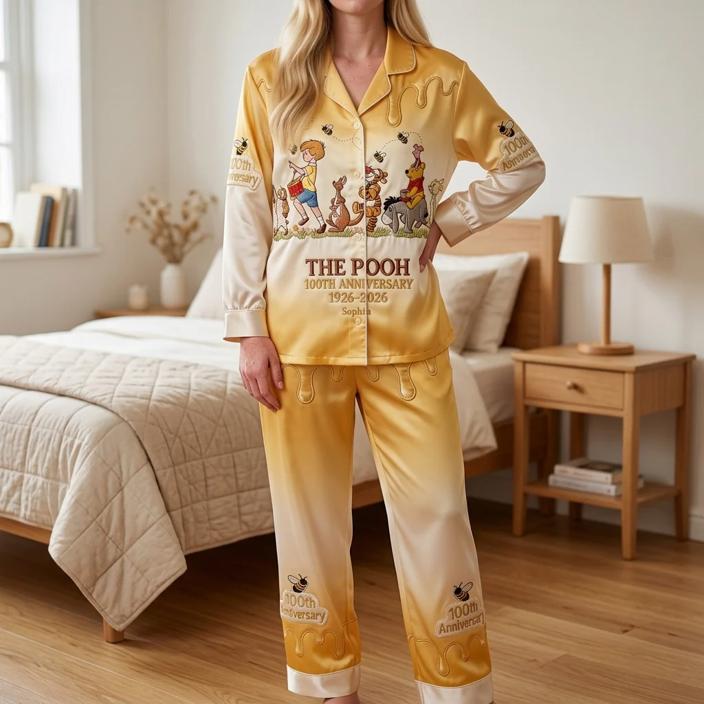 DSNY Honey Bear Celebrate 100 Years Of Friendship - Personalized Pajama - Anniversary Gift For Movie Fans NL122 - Image 3