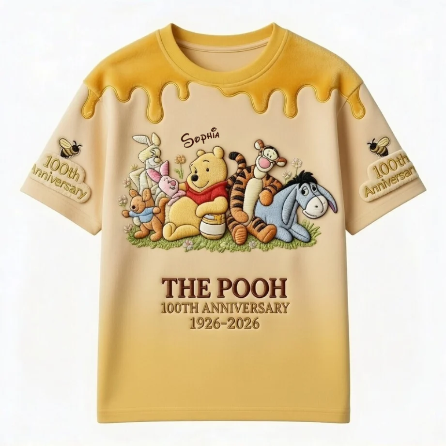 DSNY Honey Bear Celebrate 100th Anniversary - Personalized All Over Shirt - Gift For Movie Fans HH01 - Image 6