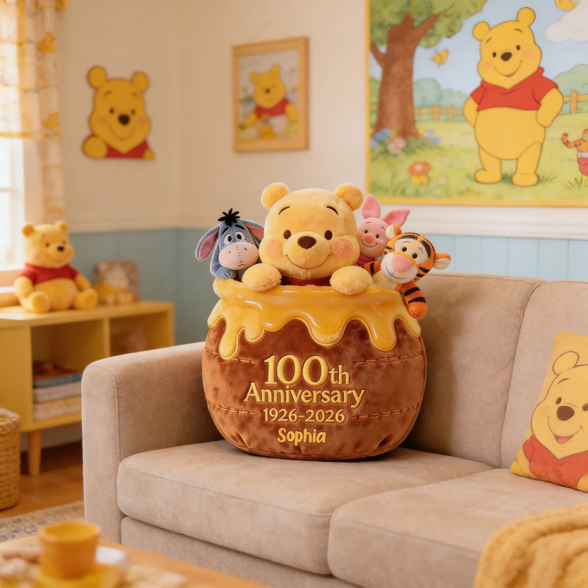 DSNY Honey Bear Celebrate 100th Anniversary - Personalized Custom Shaped Pillow - Gift For Movie Fans NL122 - Image 3