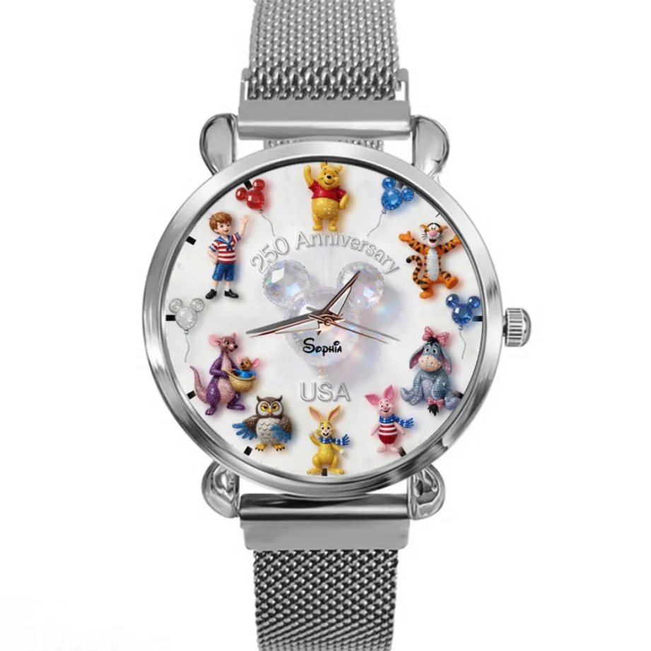 DSNY Honey Bear Celebrate 250 Years Of America - Personalized Women Hand Watch - Anniversary Gift For Patriots, Movie Fans NL122 - Image 5