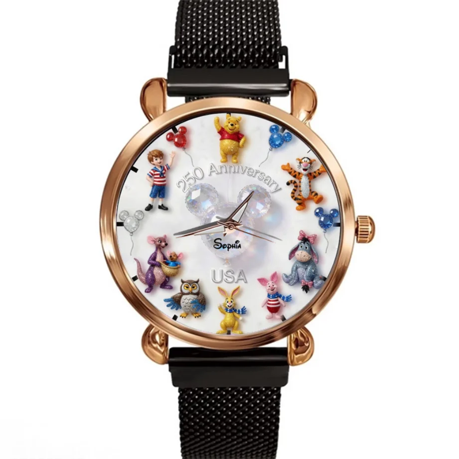 DSNY Honey Bear Celebrate 250 Years Of America - Personalized Women Hand Watch - Anniversary Gift For Patriots, Movie Fans NL122 - Image 7