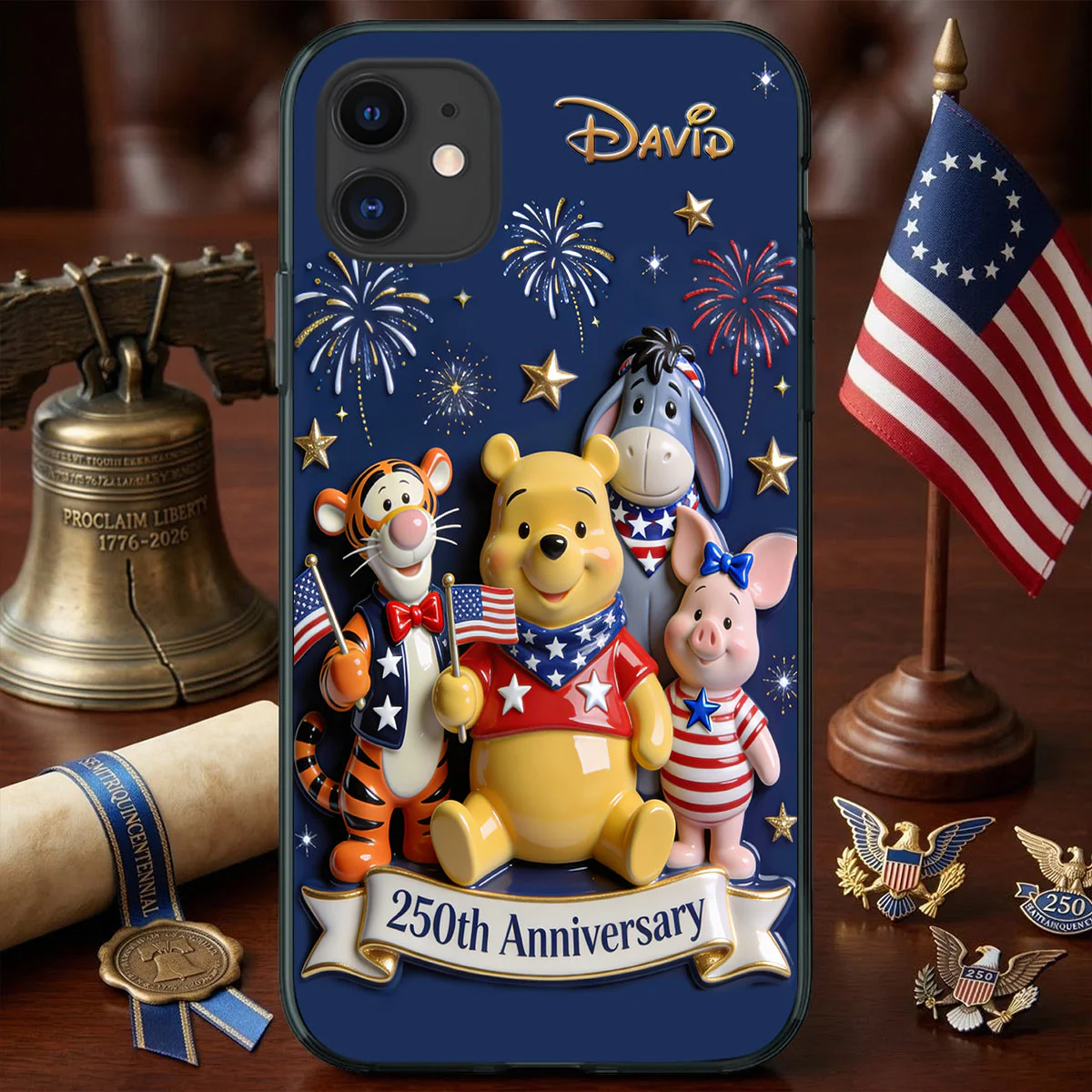 DSNY Honey Bear Celebrate 250th Anniversary Of America - Personalized Phone Case - Gift For Movie Fans, Patriots NL122 - Image 3