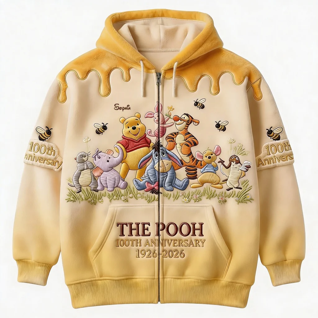 DSNY Honey Bear Celebrate Our 100th Anniversary - Personalized All Over Shirt - Gift For Movie Fans HH01 - Image 4