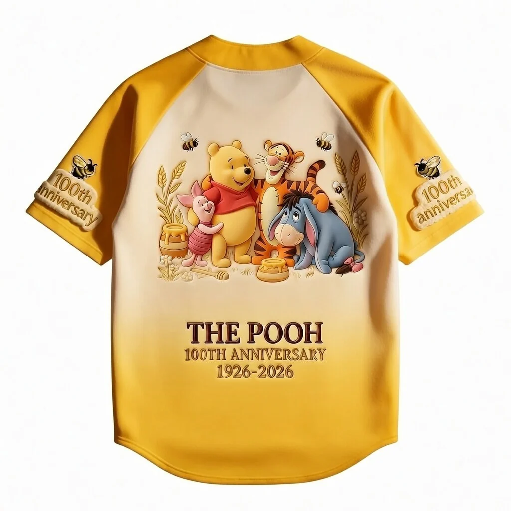 DSNY Honey Bear Celebrate Our 100th Anniversary - Personalized Baseball Jersey For Adult, Kid, Toddler - Gift For Movie Fans HH01 - Image 5