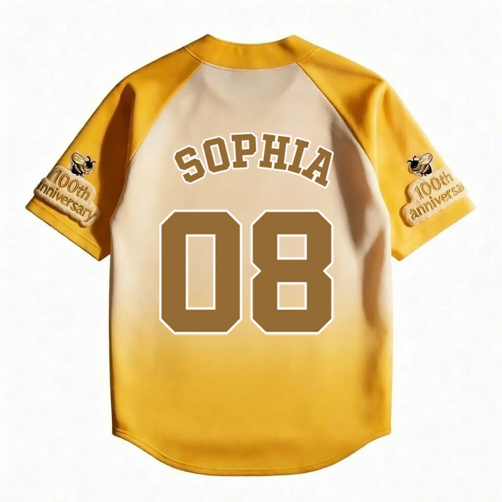 DSNY Honey Bear Celebrate Our 100th Anniversary - Personalized Baseball Jersey For Adult, Kid, Toddler - Gift For Movie Fans HH01 - Image 6