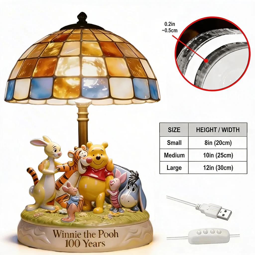 DSNY Honey Bear Celebrate Our 100th Anniversary - Personalized Custom Shape Acrylic Light Box - Gift For Family, Movie Fans HH01 - Image 4