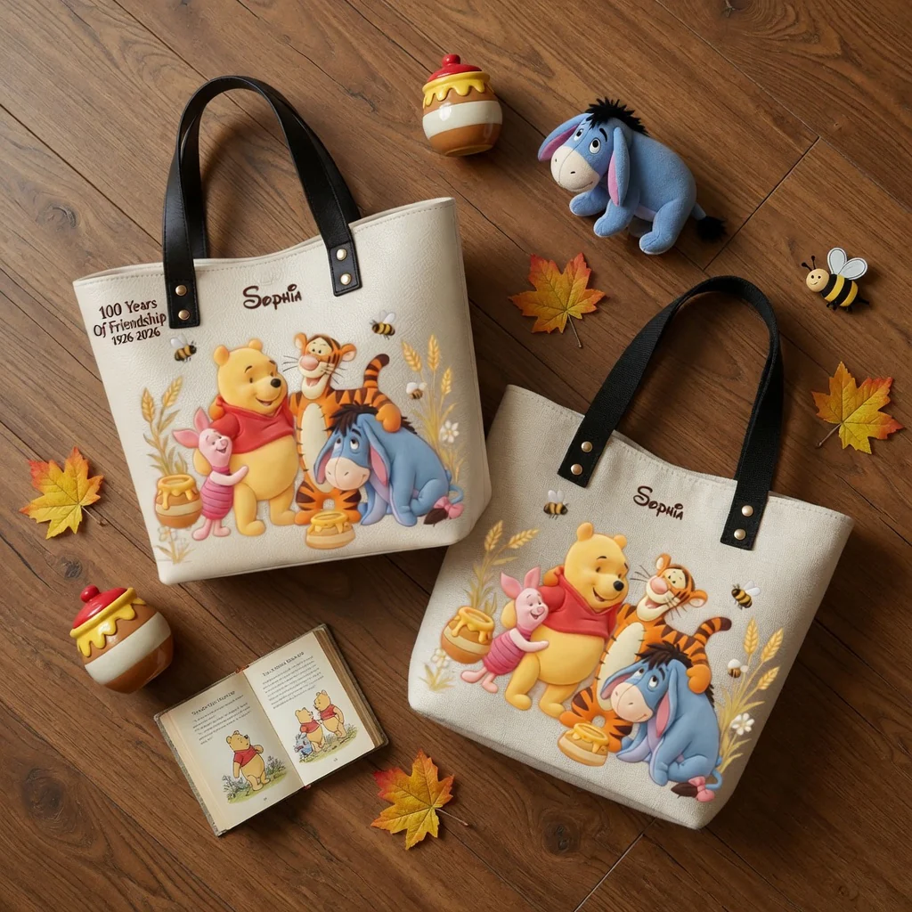 DSNY Honey Bear Celebrate Our 100th Anniversary - Personalized Tote Bag - Gift For Movie Fans HH01