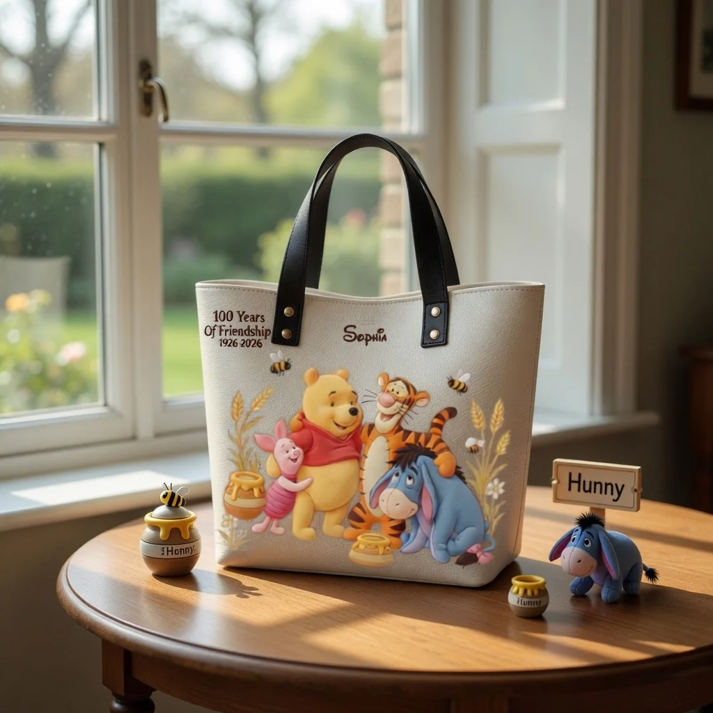 DSNY Honey Bear Celebrate Our 100th Anniversary - Personalized Tote Bag - Gift For Movie Fans HH01 - Image 3