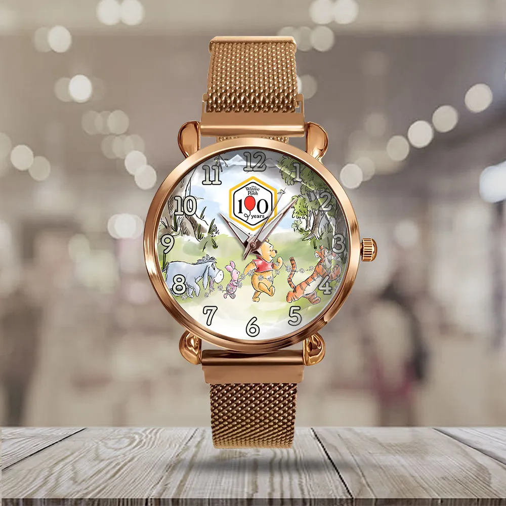 DSNY Honey Bear Celebrate Our 100th Anniversary - Personalized Woman Hand Watch  - Gift For Movie Fans HH01