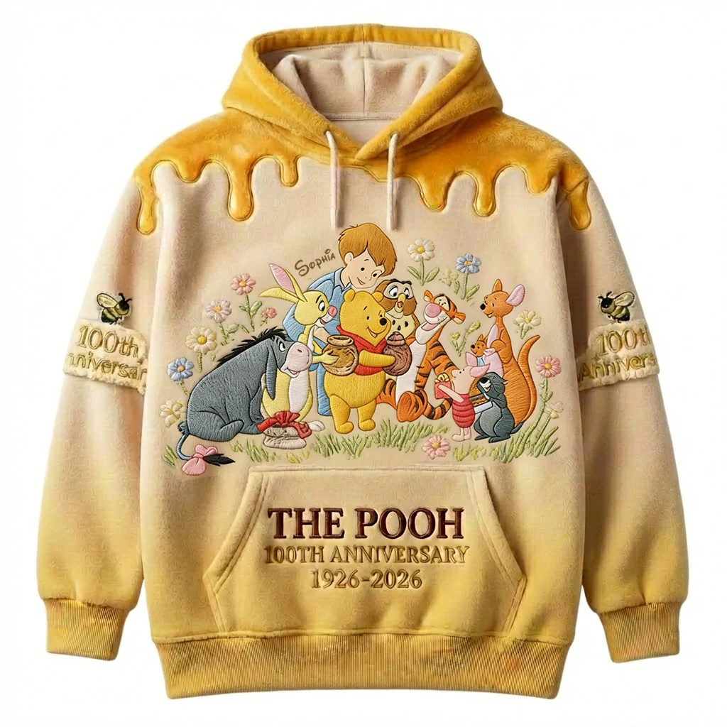 DSNY Honey Bear Celebrate Our 100th Anniversary With Friends - Personalized All Over Shirt - Gift For Movie Fans HH01 - Image 2