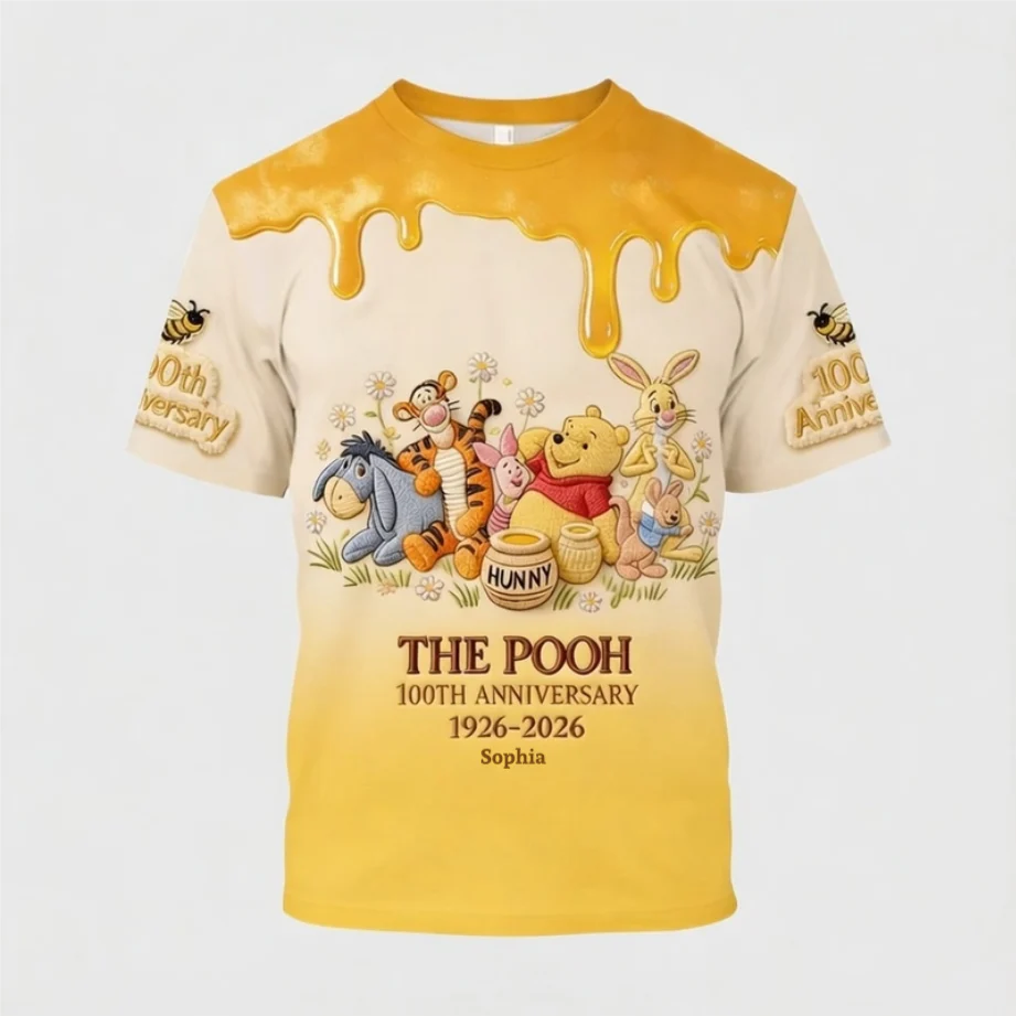 DSNY Honey Bear Celebrating A Century Of Friendship - Personalized All Over Shirt - Anniversary Gift For Movie Fans NL122 - Image 10