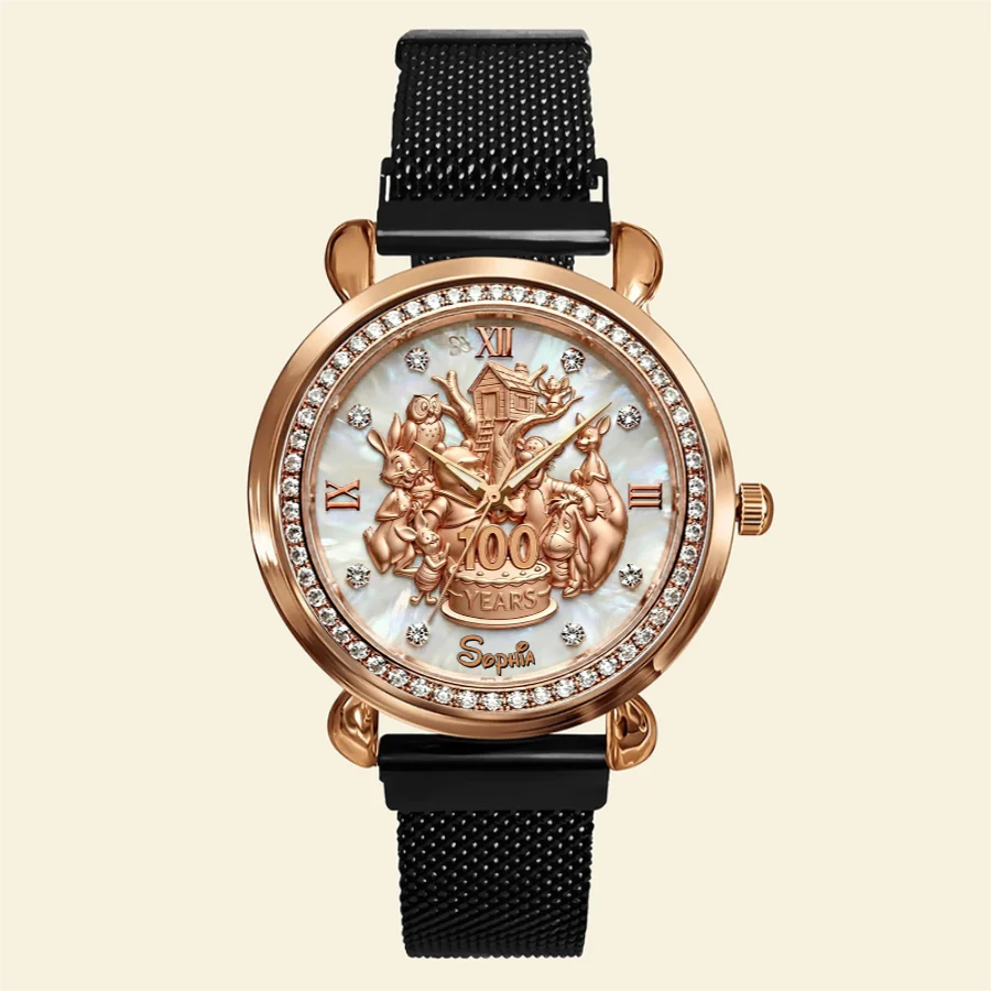 DSNY Honey Bear Celebrating A Century Of Friendship - Personalized Women Hand Watch - Gift For Movie Fans, 100 Anniversary HH01 - Image 5