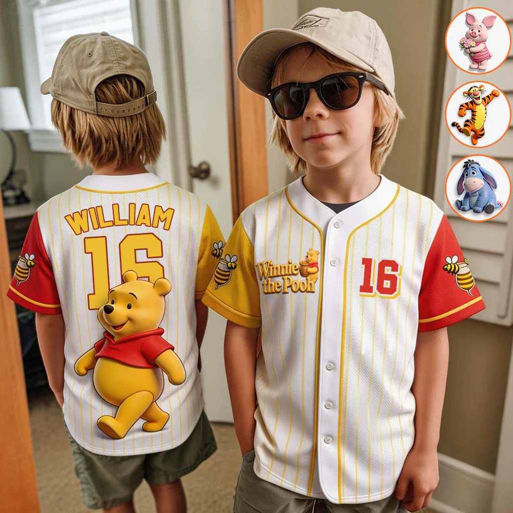 DSNY Honey Bear Friends - Personalized Baseball Jersey For Kids, Adult - Gift For Kids, Movie Fans NL122