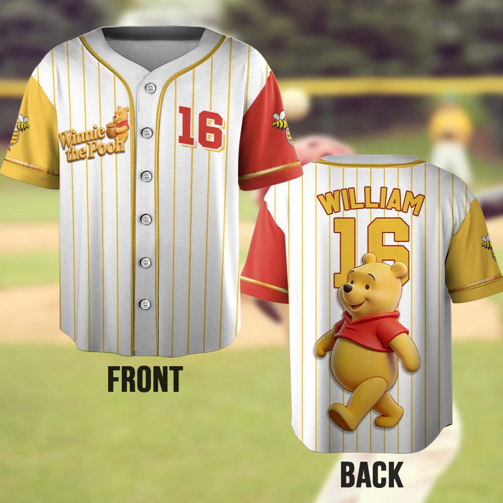 DSNY Honey Bear Friends - Personalized Baseball Jersey For Kids, Adult - Gift For Kids, Movie Fans NL122 - Image 4