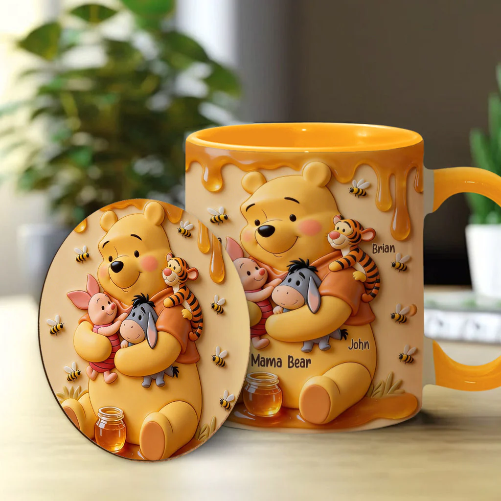 DSNY Honey Bear Mama - Personalized Accent Mug - Gift For Mom NL122 - Image 2