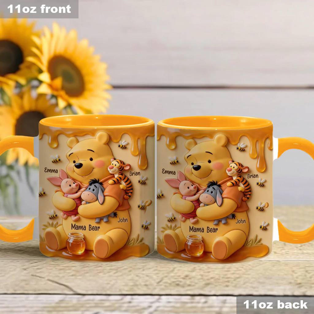 DSNY Honey Bear Mama - Personalized Accent Mug - Gift For Mom NL122 - Image 6