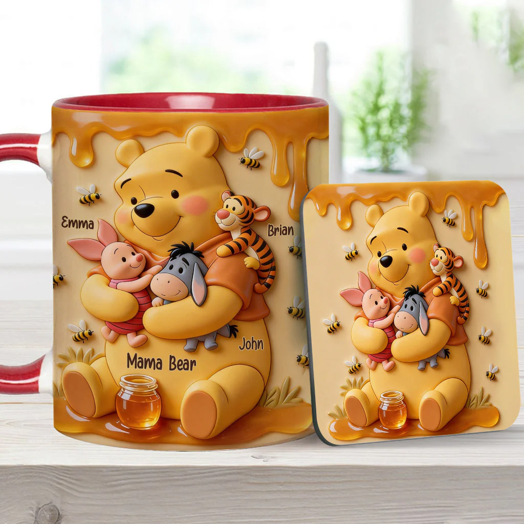 DSNY Honey Bear Mama - Personalized Accent Mug - Gift For Mom NL122 - Image 9