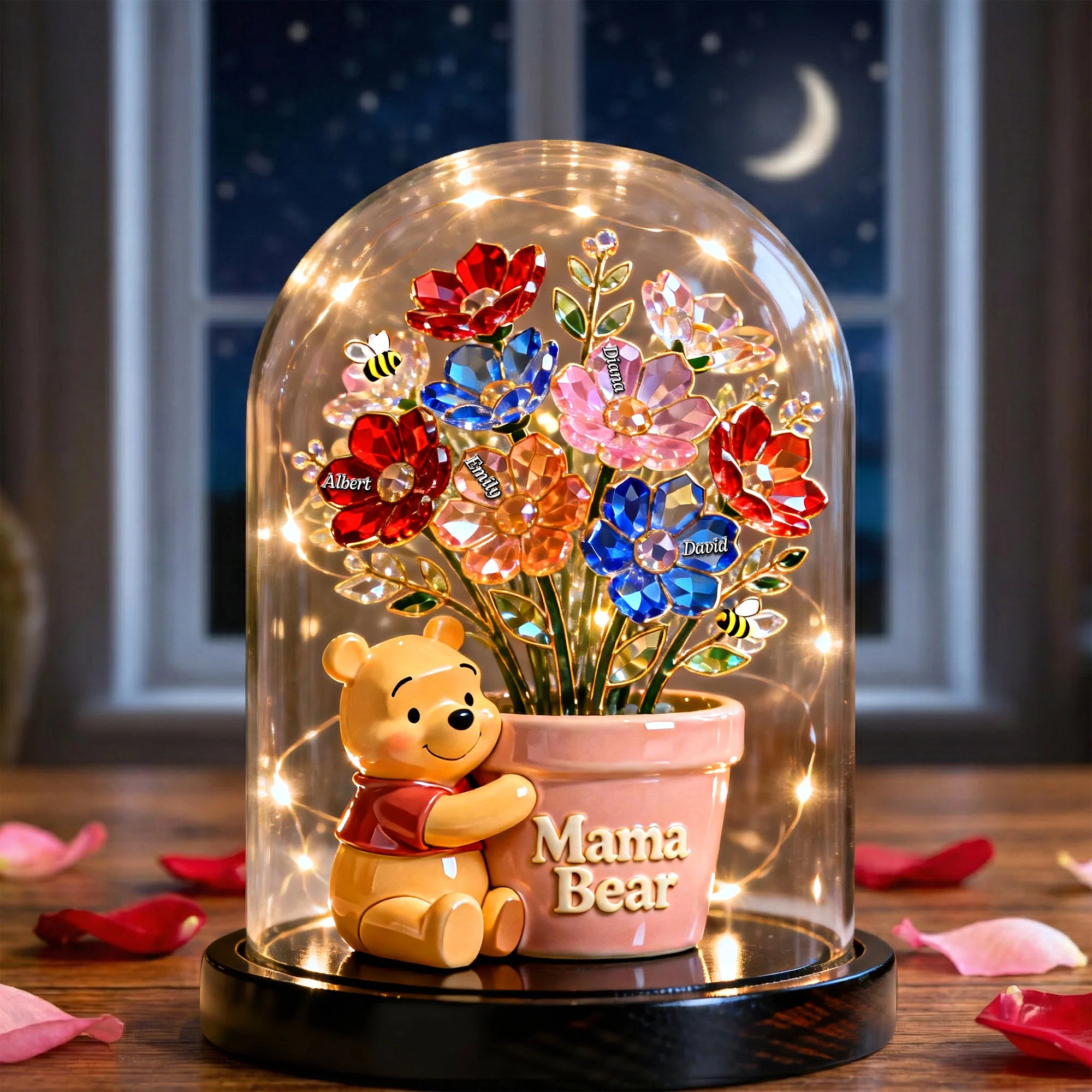 DSNY Honey Bear Mama - Personalized Acrylic Plaque - Gift For Mom, Kids HH01 - Image 3