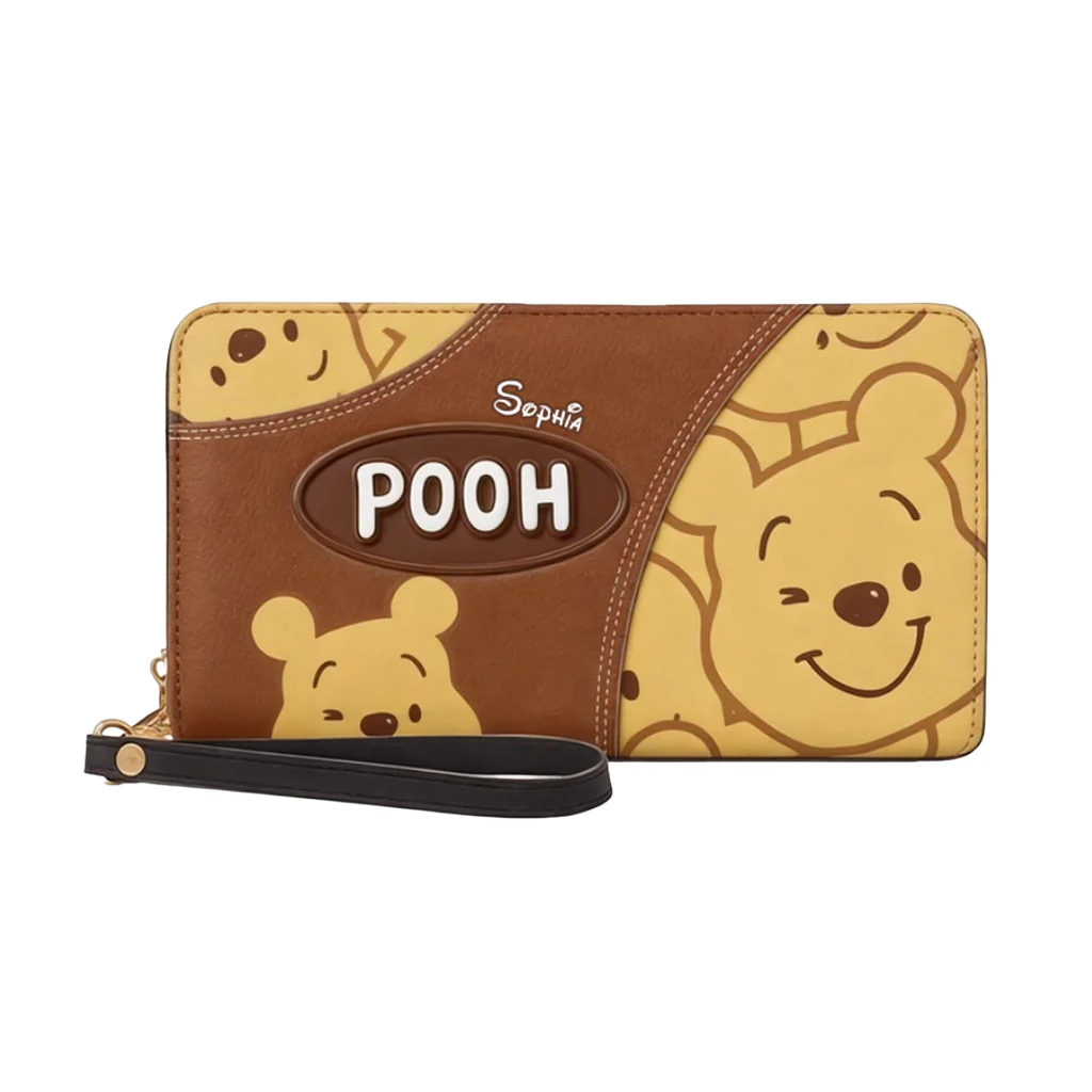 DSNY Honey Bear - Personalized Leather Long Wallet - Gift For Fan Movies HH01 - Image 6