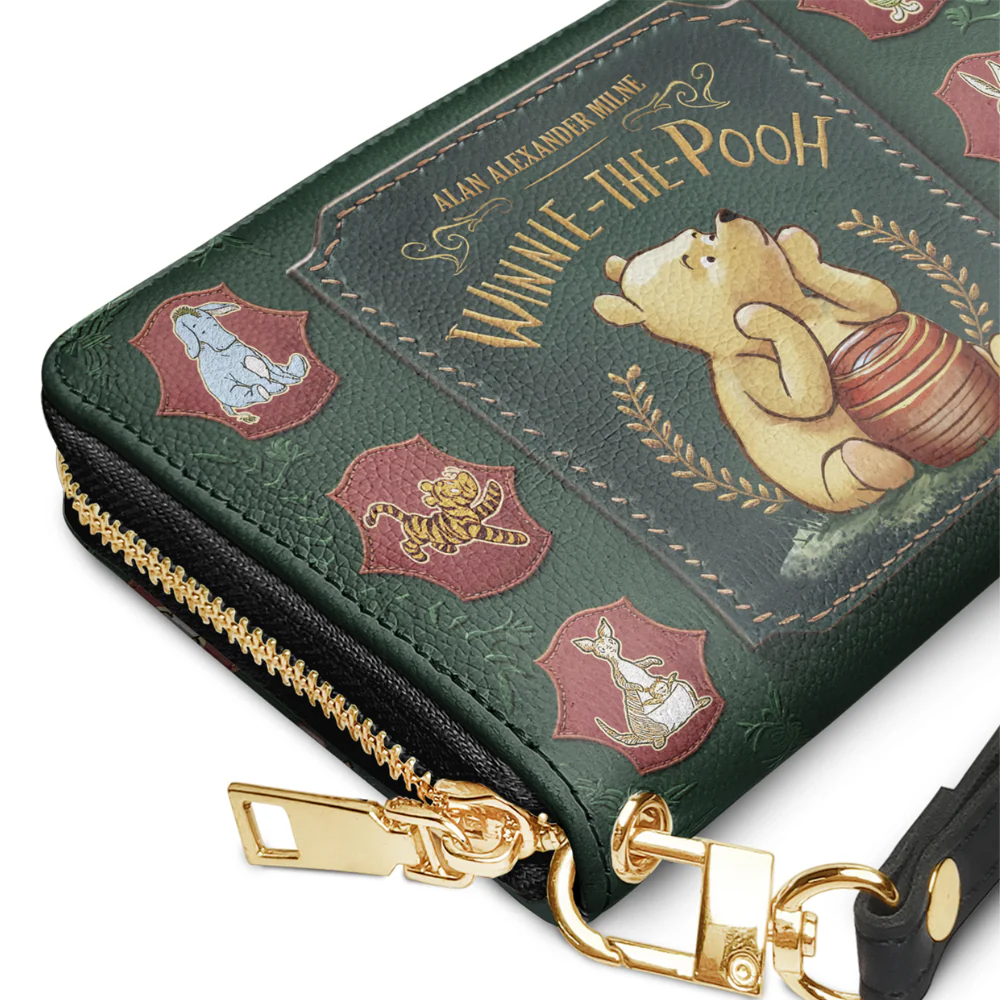 DSNY Honey Bear Vintage Book Cover Style - Personalized Leather Handbag And Long Wallet - Gift For Movie Fans | HN02 - Image 9