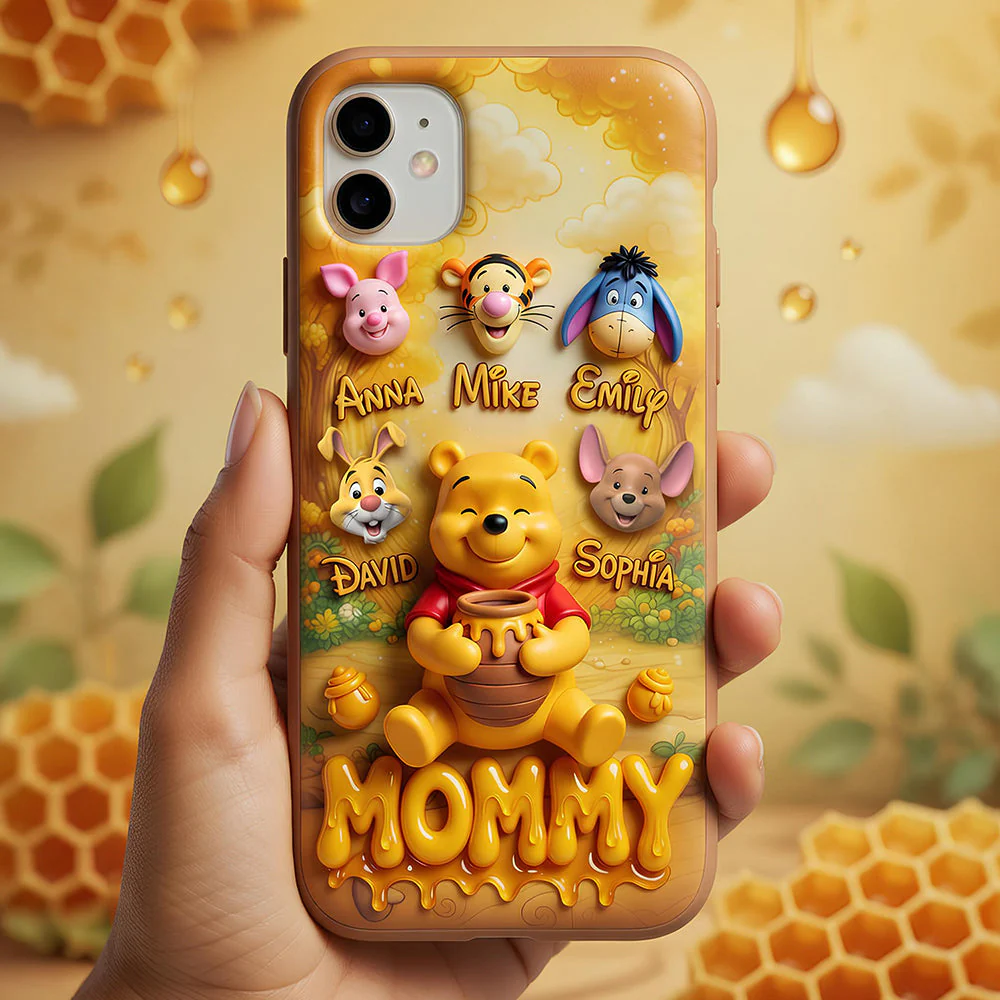 DSNY Honey Bear We Love You Mom - Personalized Phone Case - Gift For Mother's Day, Movie Fans - Image 2