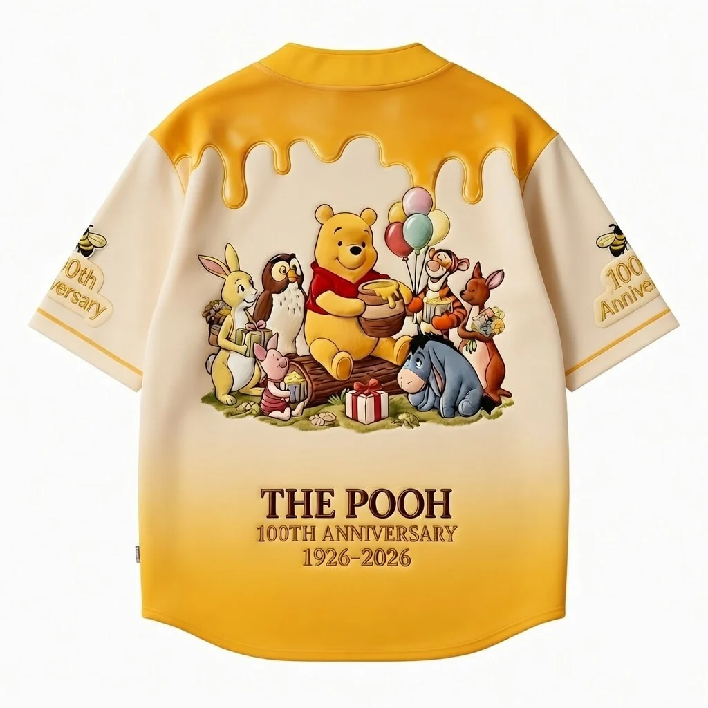DSNY Honey Bear With Friends 100th Anniversary - Personalized Baseball Jersey - Gift For Fan Movies HH01 - Image 5