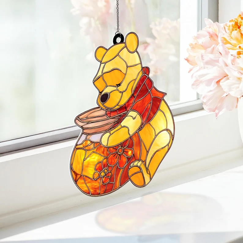 DSNY Honey Bear With Friends - Personalized Suncatcher - Gift For Fan Movies HH01 - Image 5