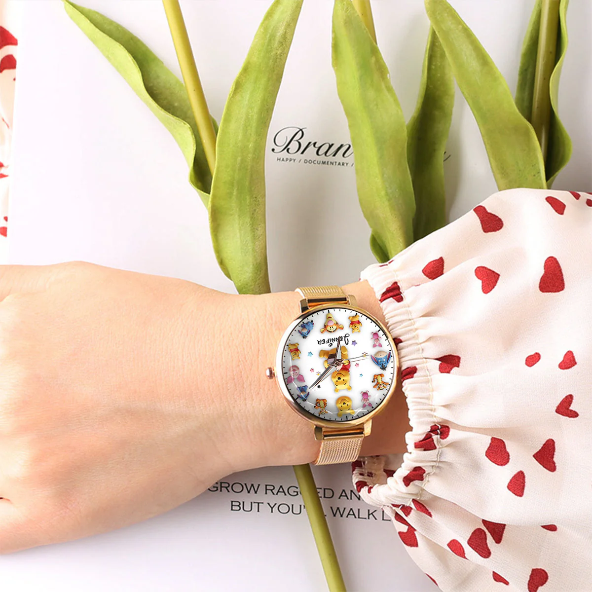 DSNY Honey Bear With Friends - Personalized Women Hand Watch - Gift For Her, Fan Movies HH01 - Image 5
