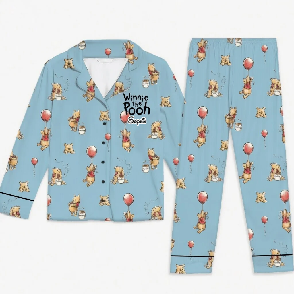 DSNY Just A Girl Who Loves Honey Bear - Celebrate 100th Anniversary - Personalized Pajama - Gift For Movie Fans HH01 - Image 7