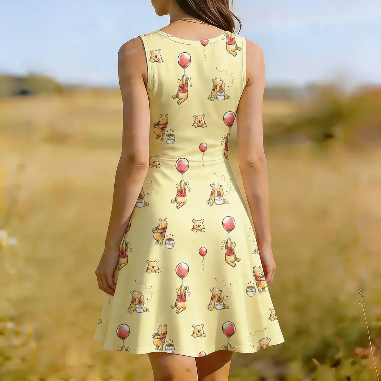 DSNY Just A Girl Who Loves Honey Bear - Celebrate 100th Anniversary - Personalized Skater Dress - Gift For Her, Movie Fans HH01 - Image 3