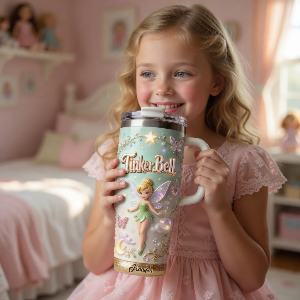 DSNY Just Loves Flying Fairy - Personalized Tumbler - Gift For Fan Movies - Image 2