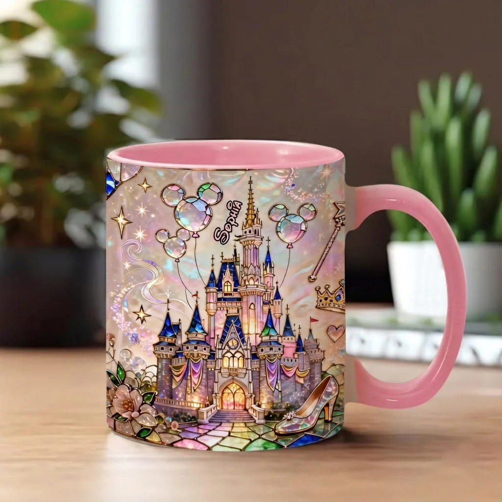 DSNY Magical Castle - Personalized Accent Mug - Gift For Her, Fan Movies HH01 - Image 3