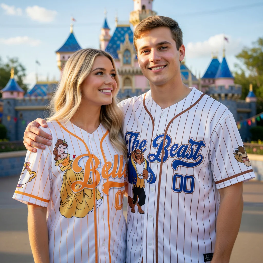 DSNY Tale As Old As Time - Personalized Baseball Jersey - Gift For Movie Fans, Couple HH01 - Image 2