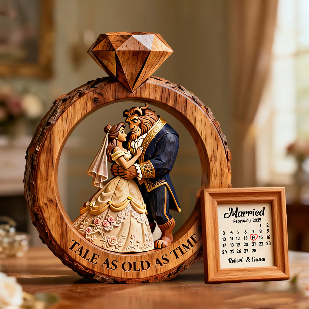 DSNY Tale As Old As Time - Personalized Custom Shaped Acrylic Plaque - Gift For Couples NL122