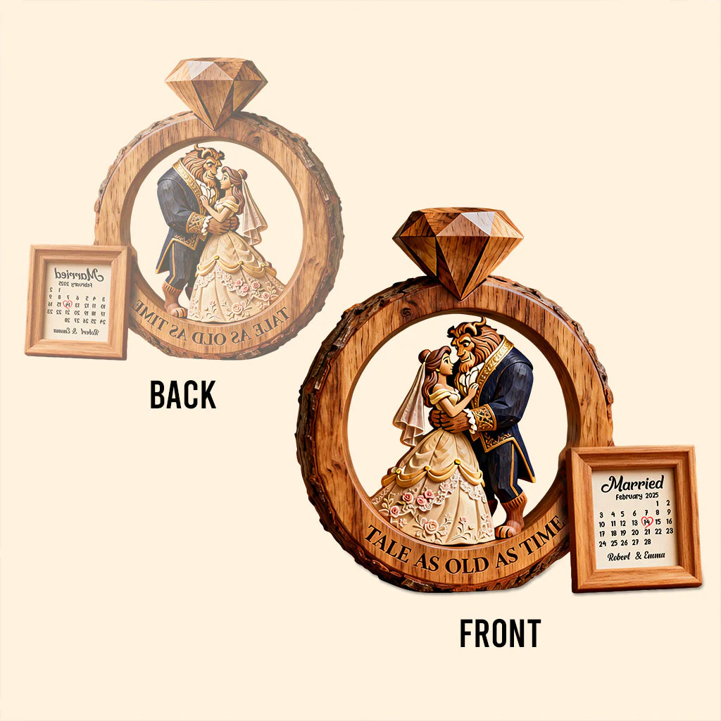 DSNY Tale As Old As Time - Personalized Custom Shaped Acrylic Plaque - Gift For Couples NL122 - Image 4