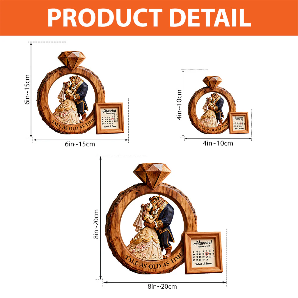 DSNY Tale As Old As Time - Personalized Custom Shaped Acrylic Plaque - Gift For Couples NL122 - Image 5