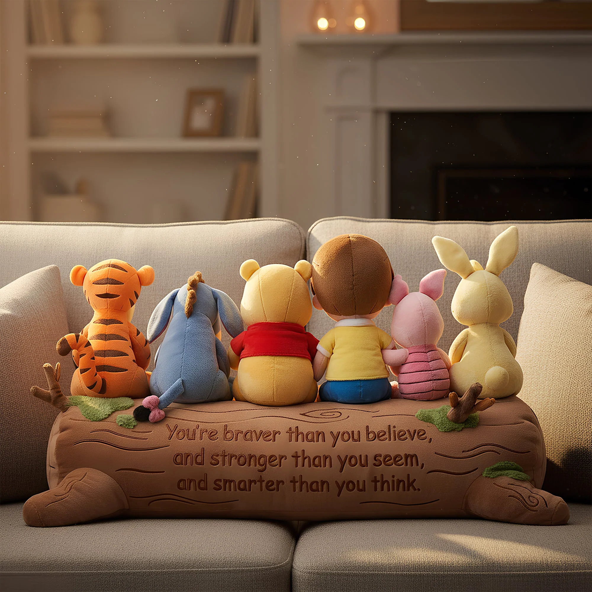 DSNY Honey Bear You Are Brave, Strong And Smart - Personalized Custom Shaped Pillow - Gift For Kids, Movie Fans, Affirmation HH01 - Image 3