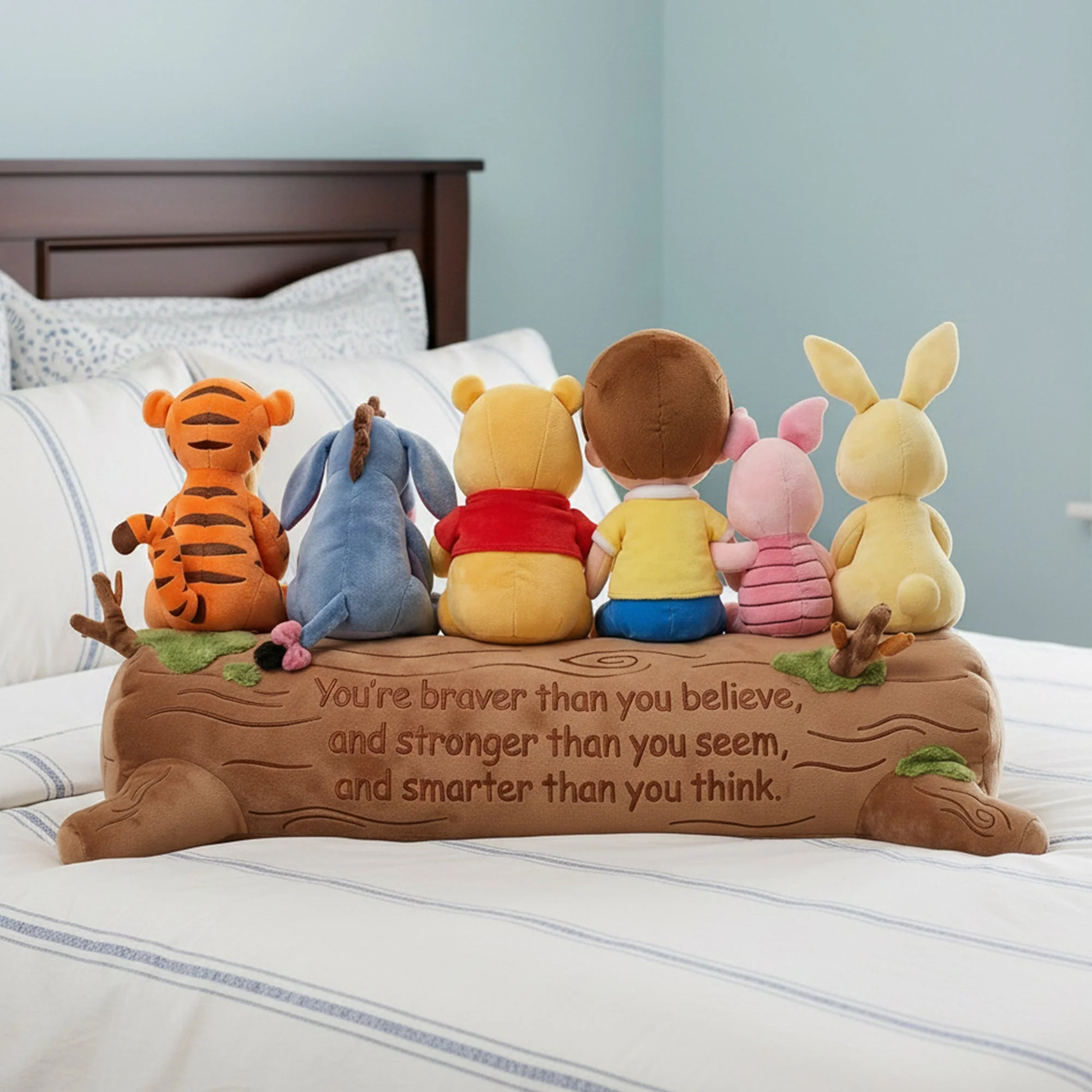 DSNY Honey Bear You Are Brave, Strong And Smart - Personalized Custom Shaped Pillow - Gift For Kids, Movie Fans, Affirmation HH01 - Image 4