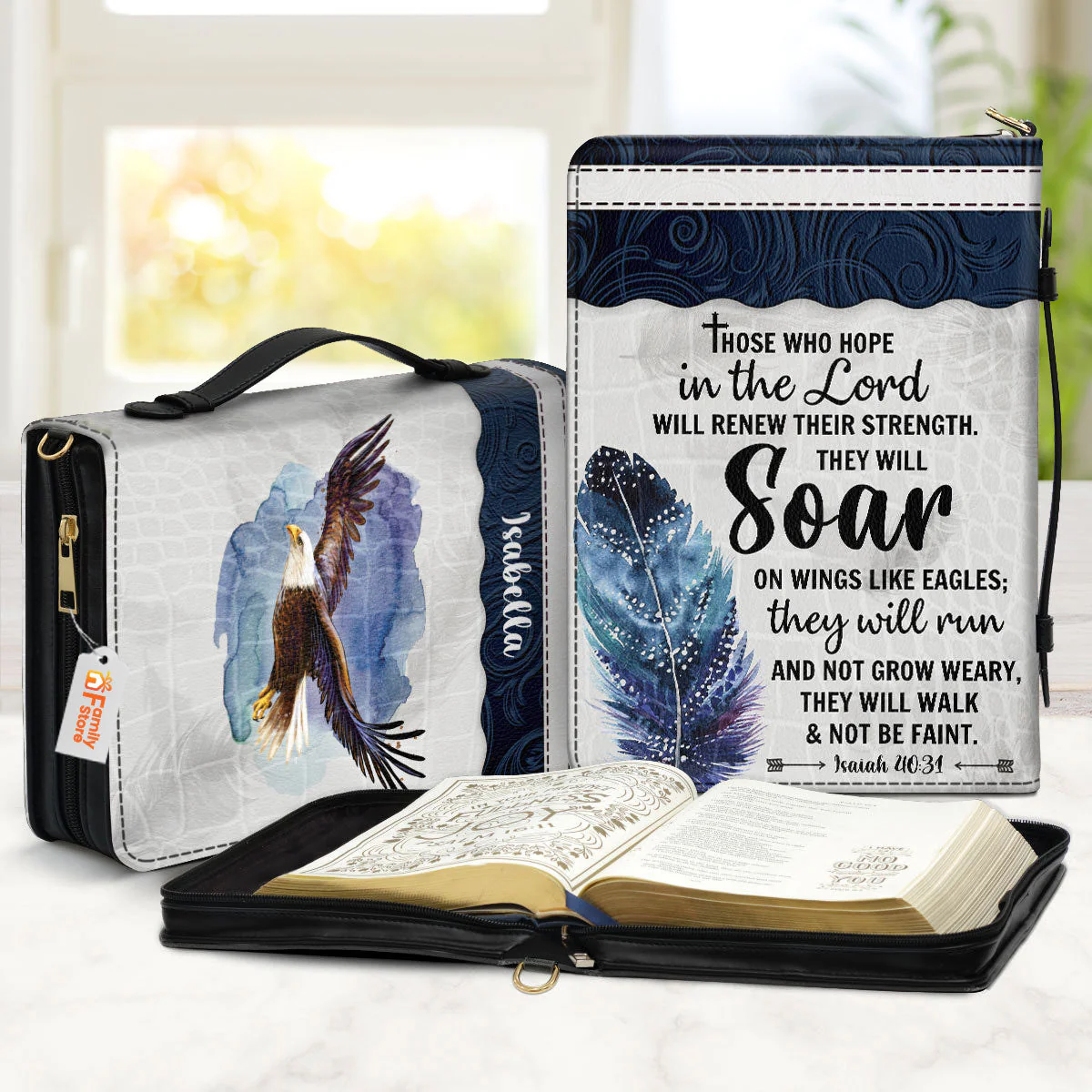 Eagle Those Who Hope In The Lord Will Renew Their Strength - Scripture Gifts For Women Of God - Personalized Bible Covers - AT4081452 - Image 2