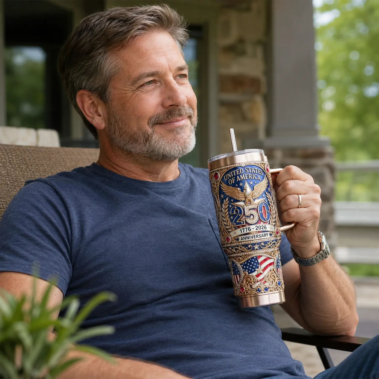 Eagle United States of America 250 Anniversary - Personalized Tumbler - Gift For Patriots - Image 4